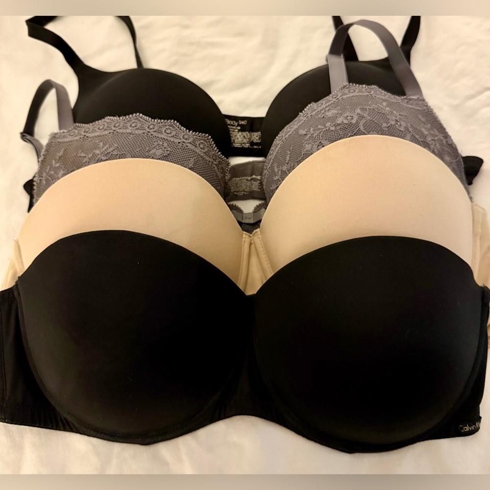 Bra Bundle 34C & 36 C Straps & Strapless 4 Bra’s NWOT & EUC - Picture 1 of 5